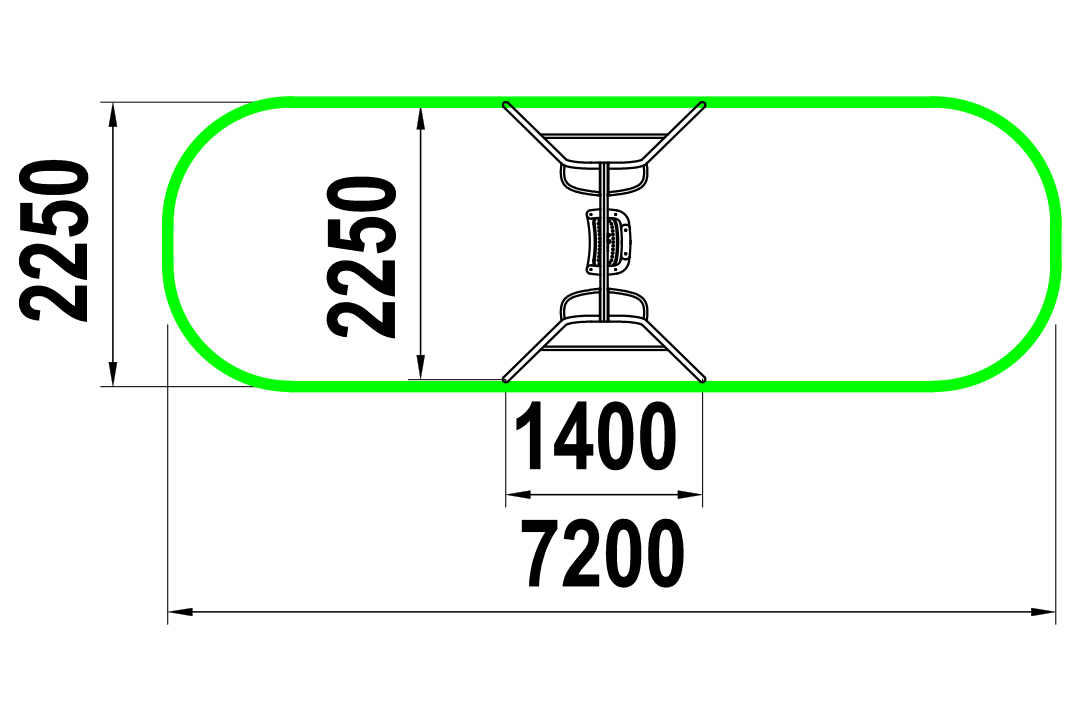 Качели на цепном подвесе КАЧ-1.5