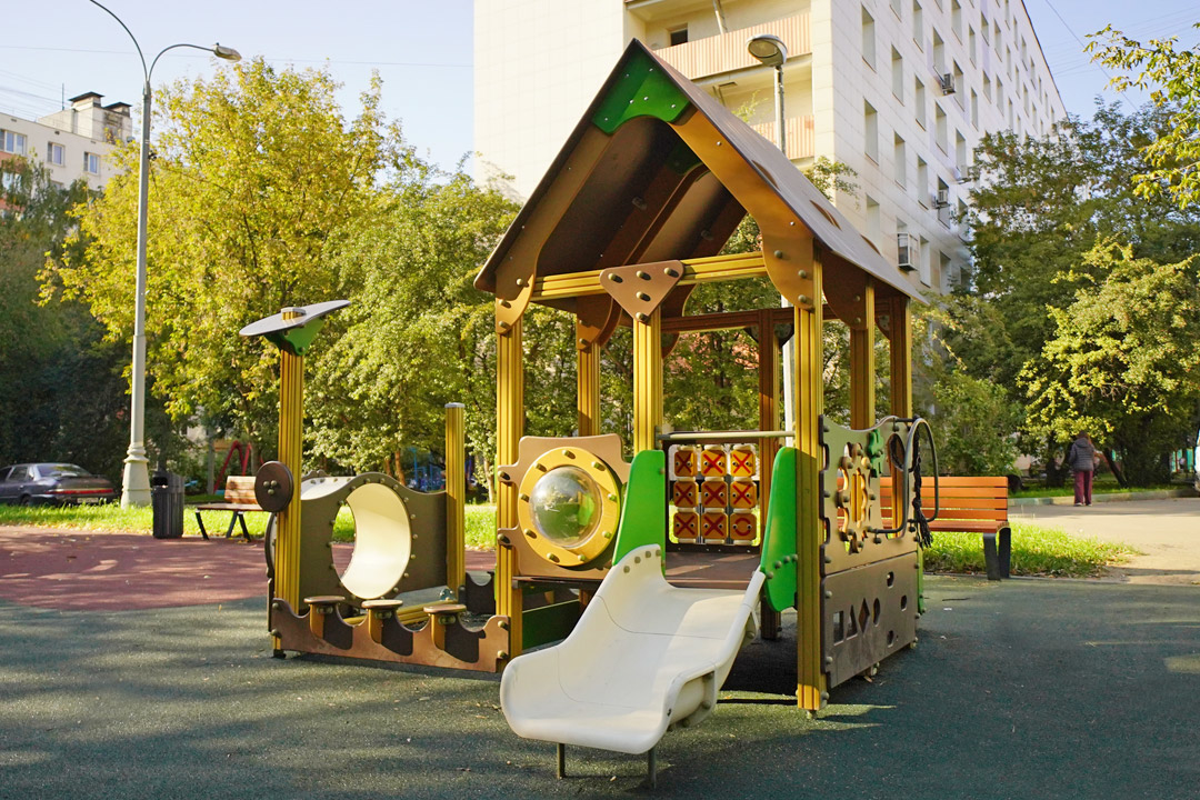 Песочница с горкой "Кантри МФ-1.253