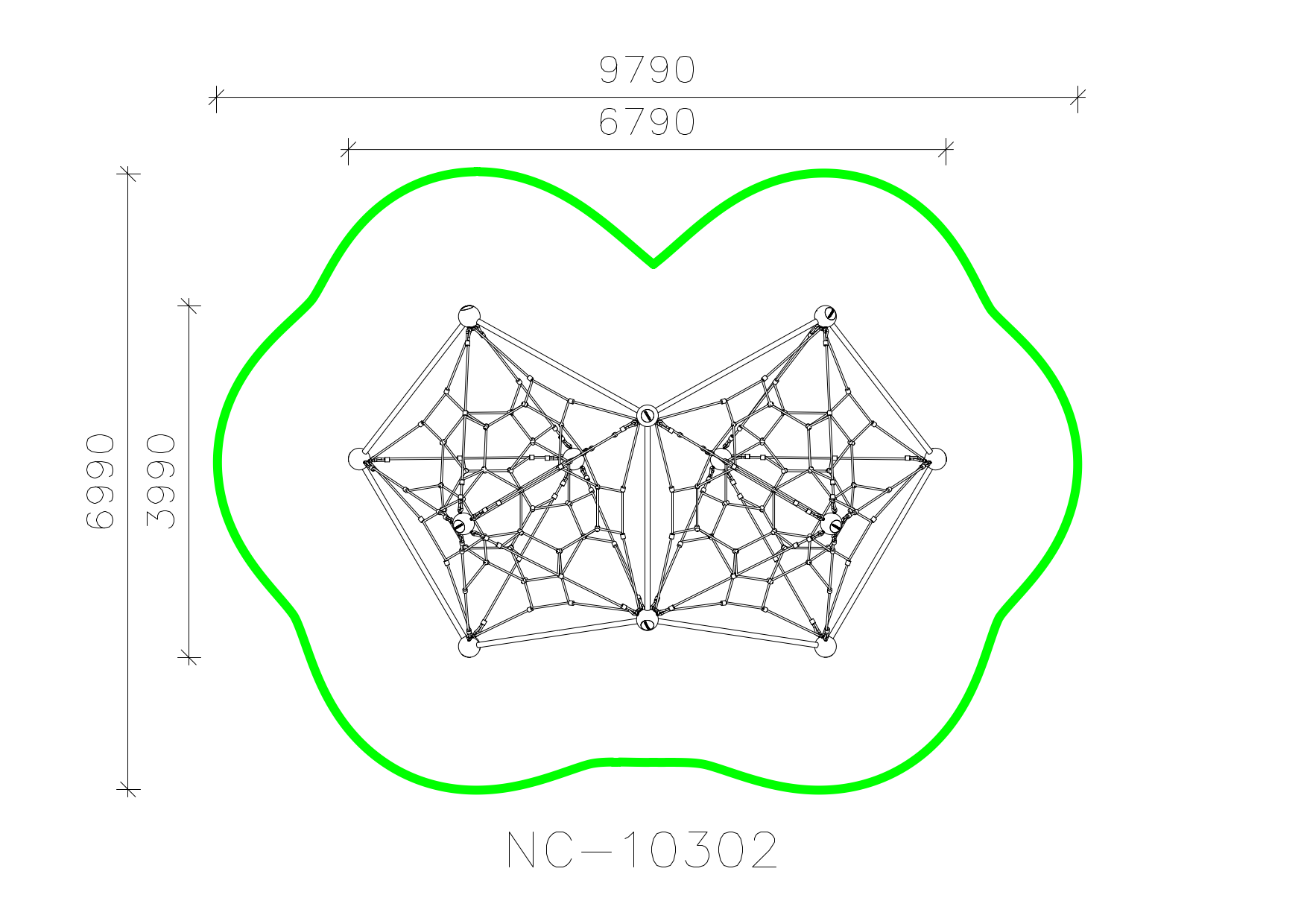 Фигура для лазания NC-10302 — план