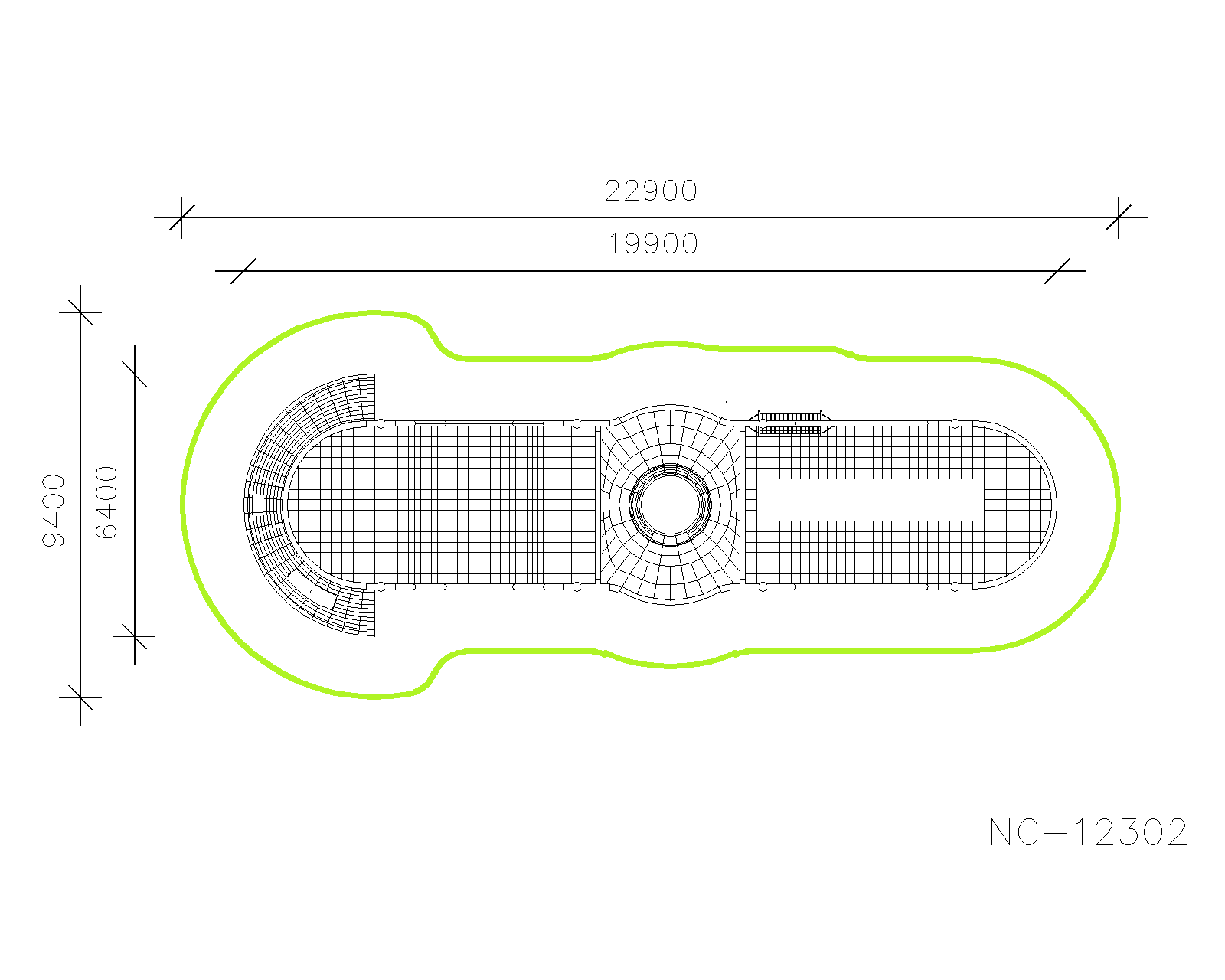 Канатная сетка NC-12302 — план