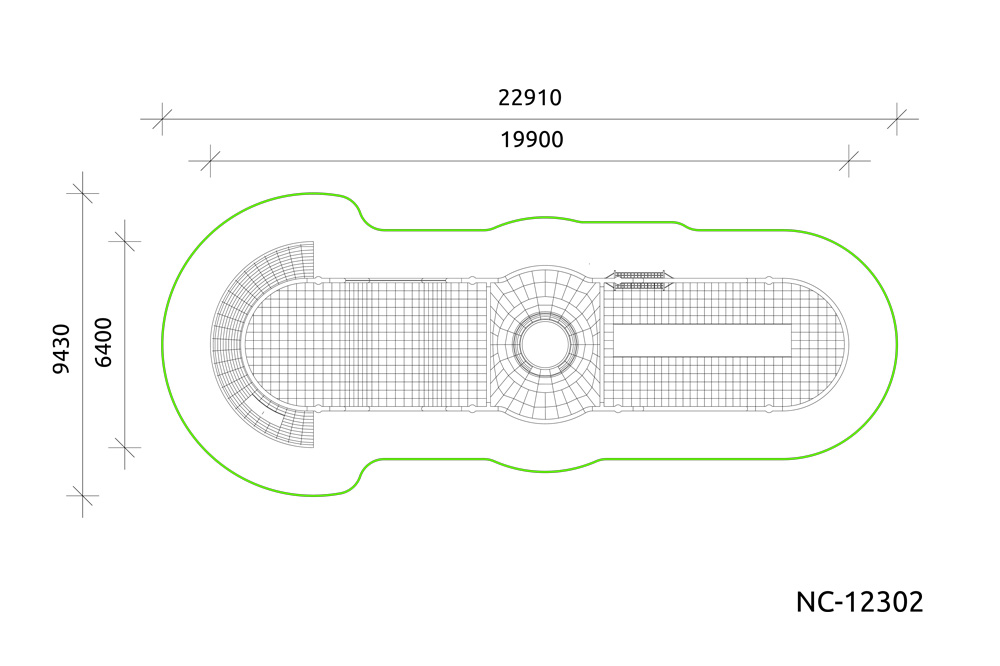 Канатная сетка NC-12302 — план