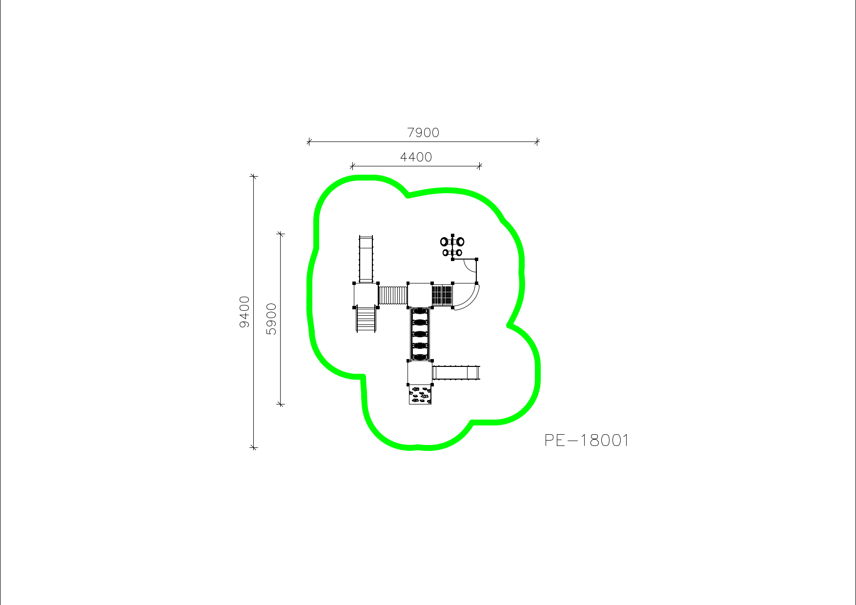 Игровой комплекс PE-18001 — план