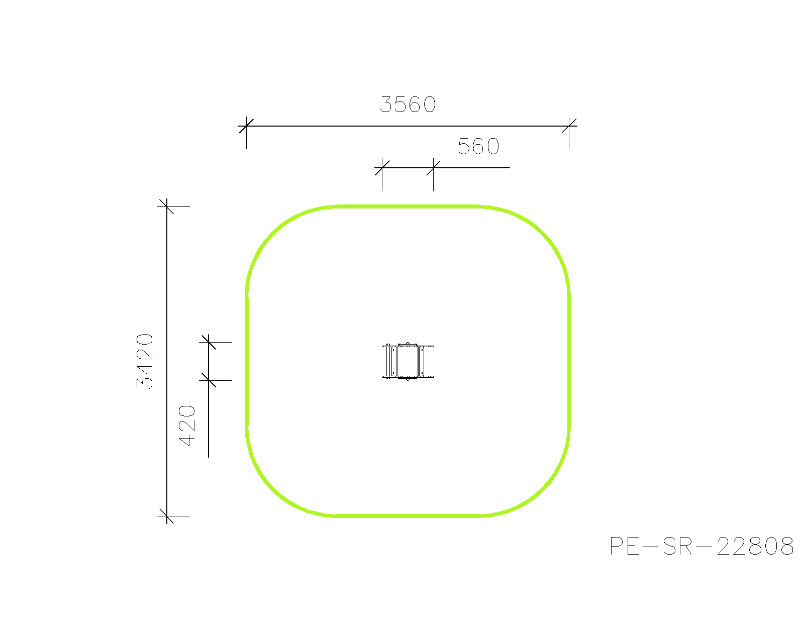 Качалка на пружине PE·SR-22808 — план