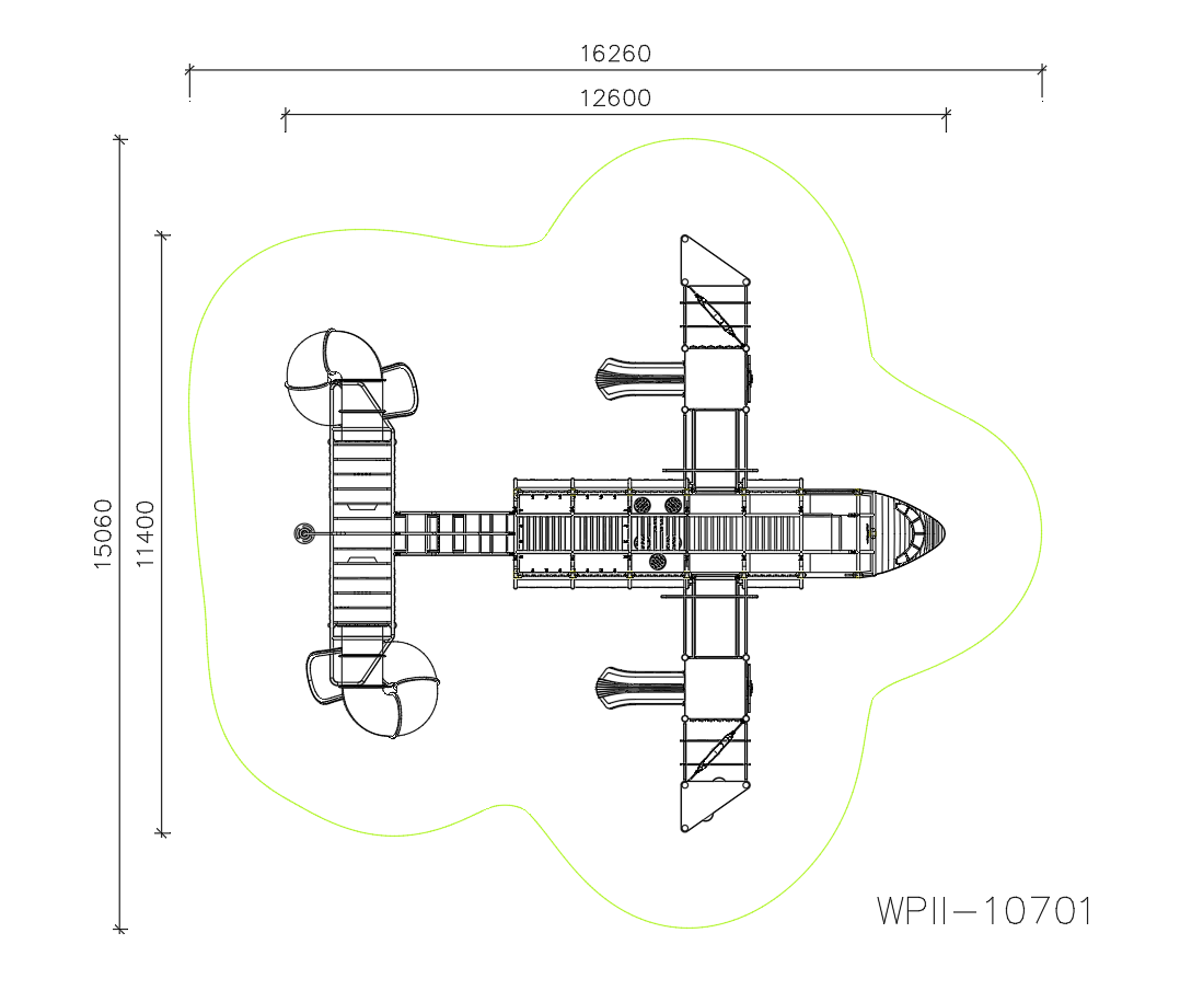 Игровой комплекс "Аэробус" WPII-10701 — план